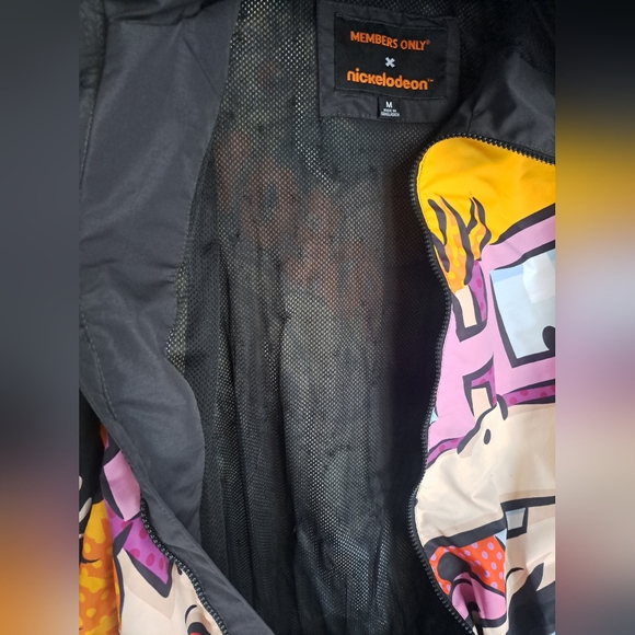 Members Only X Nickelodeon Jacket Size M Rugrats Spongebob Ren Stimpy Whimsigoth - Picture 4 of 13